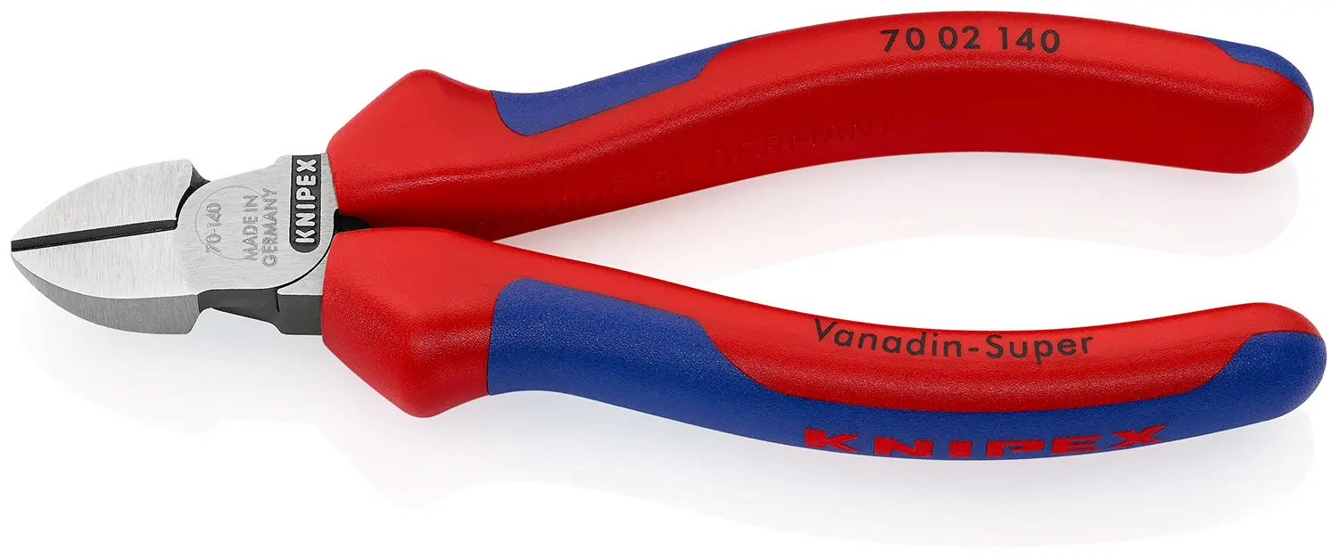 Produktfoto 1 von Knipex Knipex Mit abgeflachter Kante Seitenschneider Schließer (NO) 140 mm / Backen 10mm, Schneidleistung 4 mm