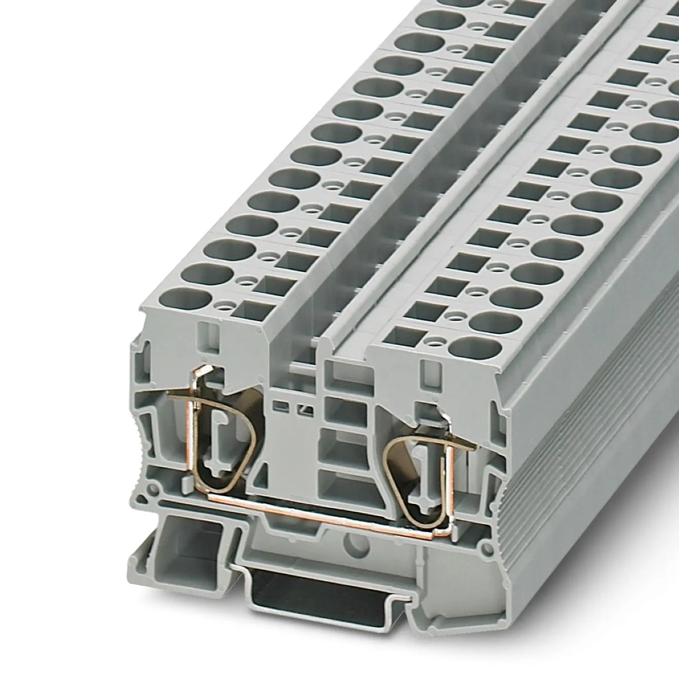 Produktfoto 1 von Phoenix Contact ST 10 Anschlussklemmenblock für Durchkontaktierung 2 Grau, 1.5mm², 16 mm², 550V ZUGFEDER IECEx/ATEX