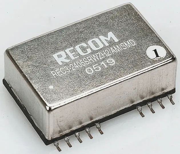 Recom REC3 DC/DC-Wandler 3W 24 V dc IN, 5V dc OUT / 600mA Oberflächenmontage 1kV ac isoliert