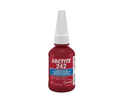 Produktfoto 1 von LOCTITE 242 Schraubensicherungsklebstoff Flüssig Blau 10 ml, Mittelfest aushärtend in 12 h aushärtend in 5 min