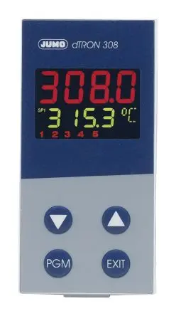 Jumo JUMO dTRON 300 PID Temperaturregler Panel, 4 x Logik, Relais Ausgang/ Standard-Signale, Logikeingang,