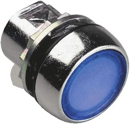 Produktfoto 1 von Allen Bradley 800F Drucktastenkopf Ø 22 mm, Blau Tastend Rund Rund Metall, IP65