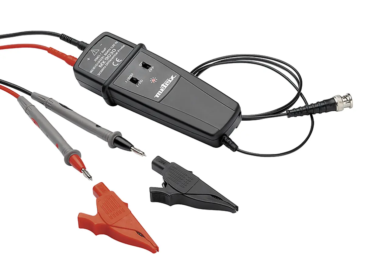 Produktfoto 1 von Metrix MX 9030-Z Oszilloskoptastkopf Differenzial 30 MHz 600 V Krokodilklemme, Bananenstecker
