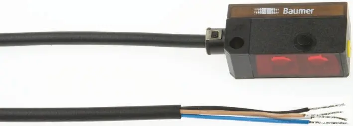 Baumer FPDK 10P Kubisch Optischer Sensor, Reflektierend, Bereich 3,5 m, PNP Ausgang, 4-poliger M8-Steckverbinder