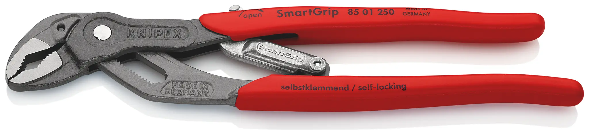Produktfoto 1 von Knipex SmartGrip® Wasserpumpenzange / Backen 36mm 250 mm