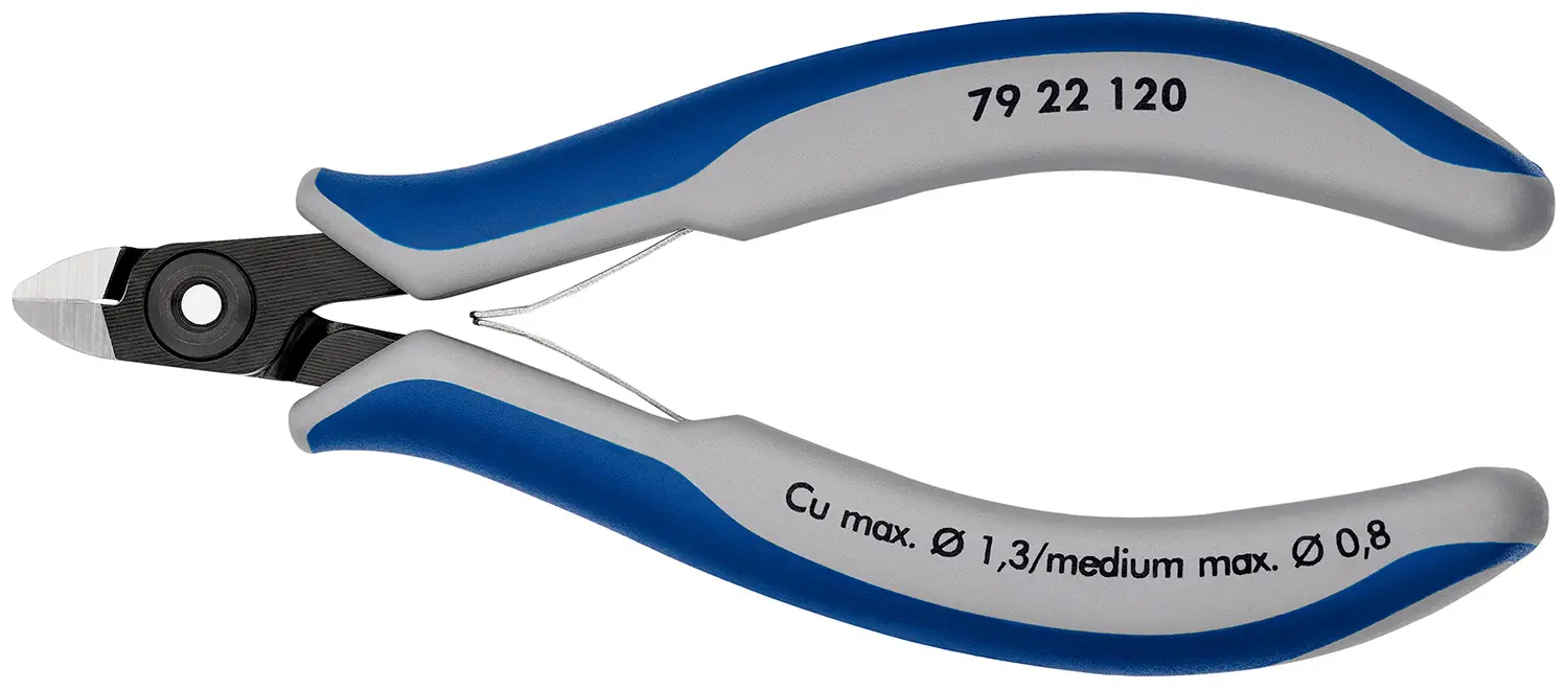 Produktfoto 1 von Knipex Knipex Ohne abgeflachte Kante Kneifzange 120 mm / Backen 9mm, Schneidleistung 1.3 mm