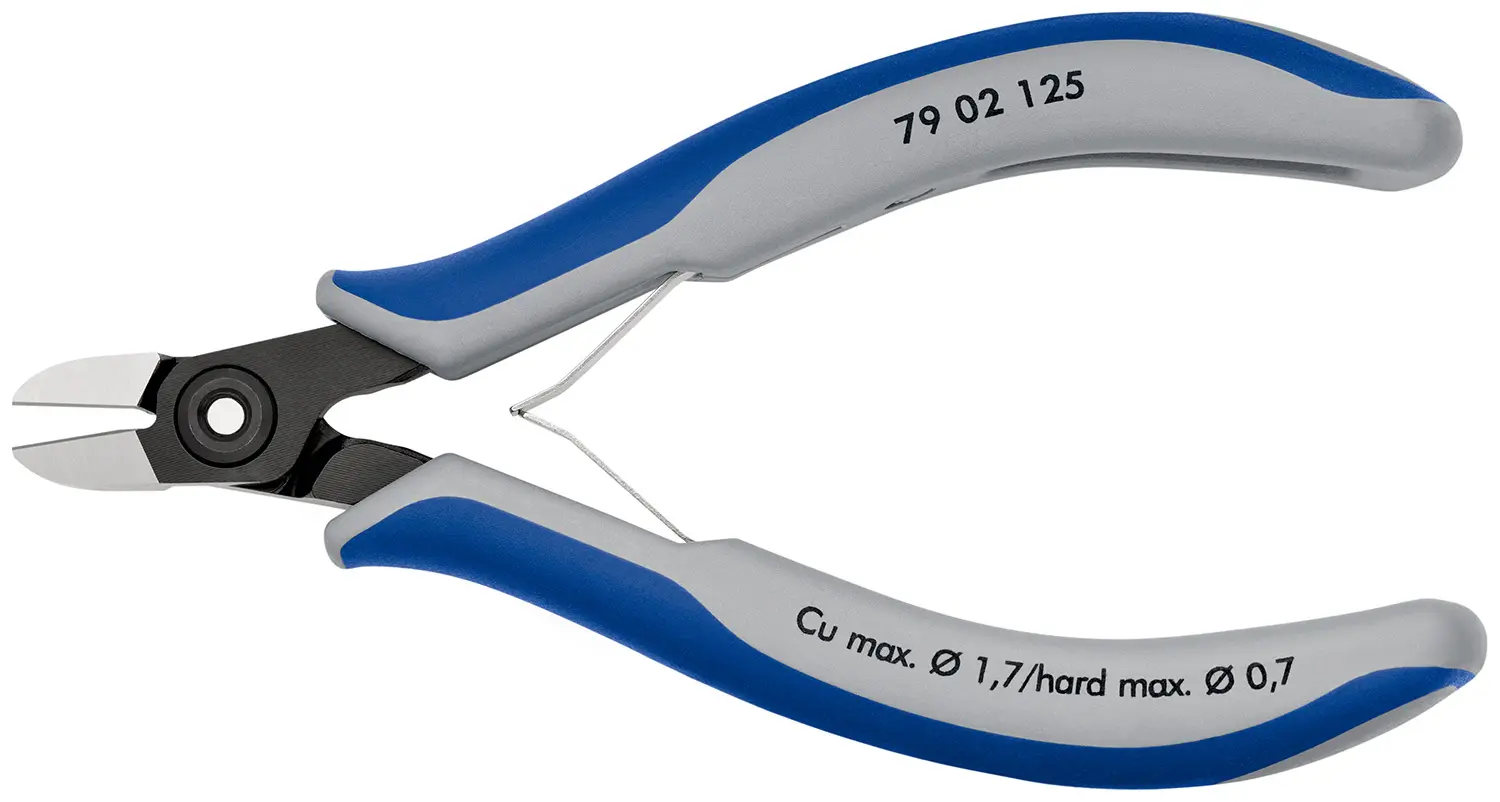 Produktfoto 1 von Knipex Knipex Mit abgeflachter Kante Kneifzange 125 mm / Backen 10mm, Schneidleistung 1.7 mm