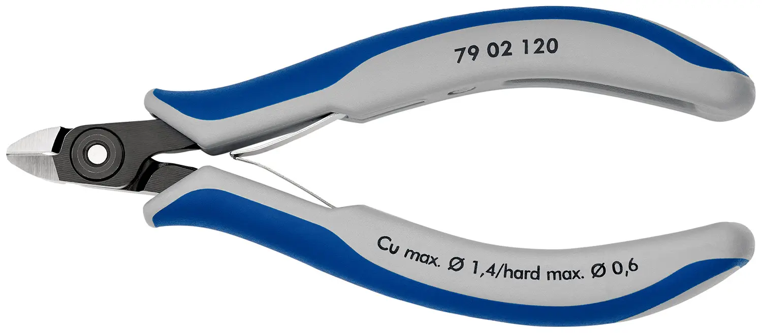 Produktfoto 1 von Knipex Knipex Mit abgeflachter Kante Seitenschneider Schließer (NO) 120 mm / Backen 9mm, Schneidleistung 1.4 mm