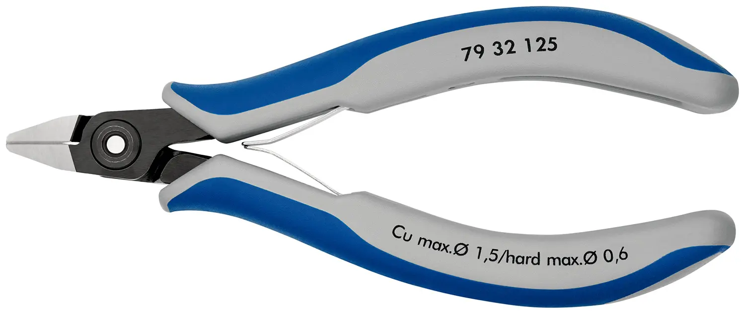 Produktfoto 1 von Knipex Knipex Mit abgeflachter Kante Kneifzange 125 mm / Backen 10mm, Schneidleistung 1.5 mm
