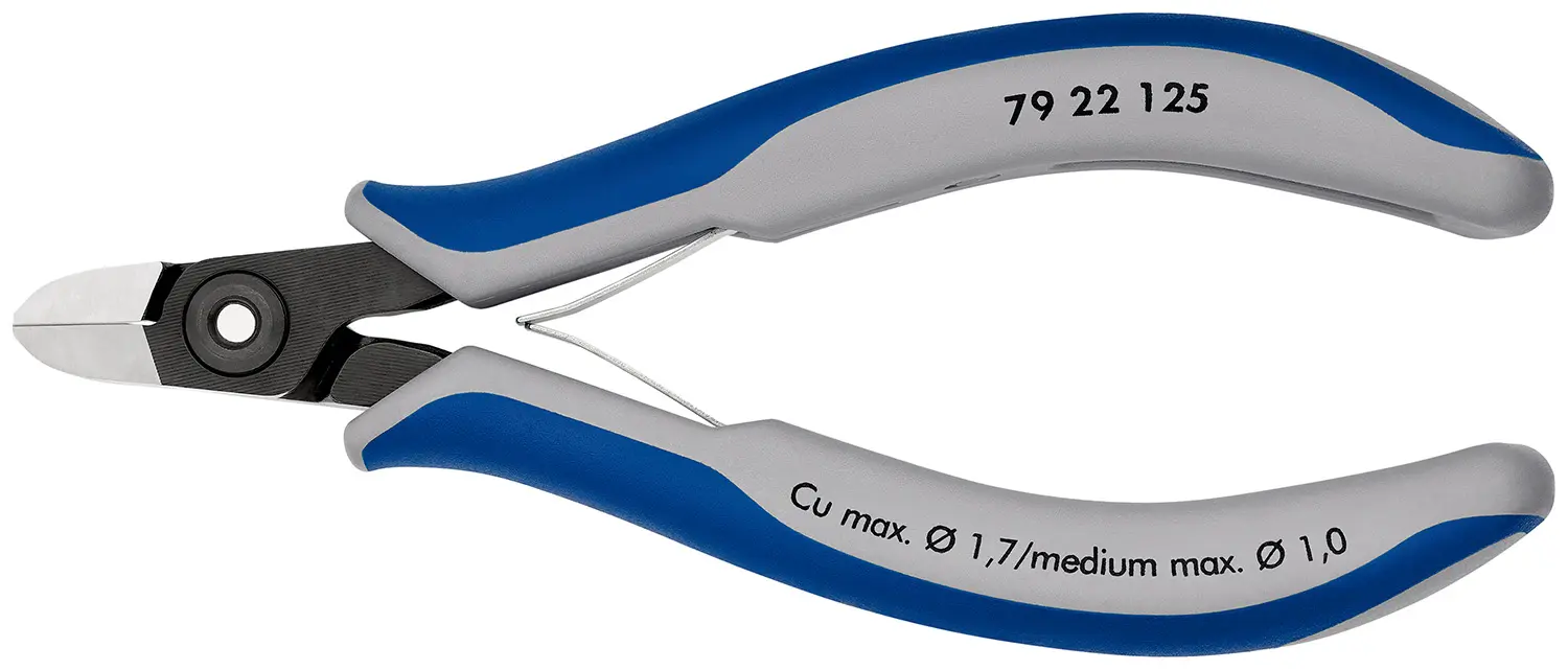Produktfoto 1 von Knipex Knipex Ohne abgeflachte Kante Kneifzange 125 mm / Backen 10mm, Schneidleistung 1.7 mm