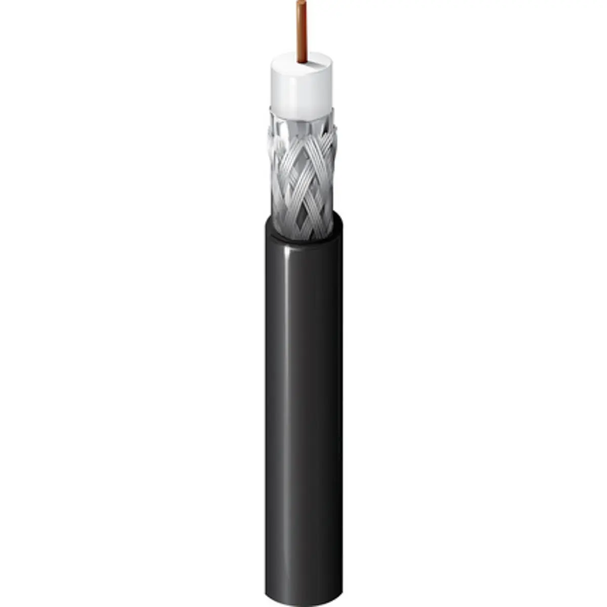 Produktfoto 1 von RS PRO Geschirmt Koaxialkabel, 75 Ω 18 AWG, 100 m, Weiß