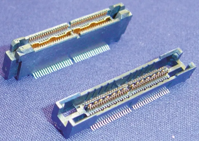 Produktfoto 1 von TE Connectivity MICTOR Leiterplattenleiste Gerade, 228-polig / 2-reihig, Raster 0.64 mm Raster Oberfläche,