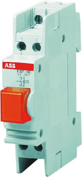 Produktfoto 1 von ABB 250V ac System Pro M Compact E217 Druckschalter DIN-Hutschiene Drucktaster / 16 A