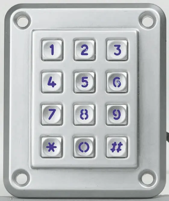 Produktfoto 1 von EOZ Tastatur (4 x 3) 12-Tasten ABS Matrix IP40