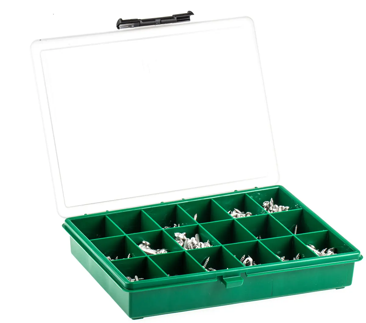 Produktfoto 1 von RS PRO Edelstahl Pozidriv Schrauben Sortiment x 1 in x 0.38 in, 890 Stück