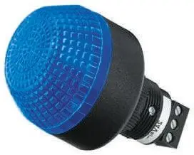 Produktfoto 1 von Allen Bradley 855P LED Filament/Warnsummer, Dauer Signalleuchte 24V ac/dc Blau Panel, Ø 30 mm x 49 mm IP65