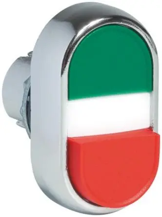 Produktfoto 1 von Allen Bradley 800F Drucktastenkopf Ø 22 mm, Grün, Rot Tastend Rund Rund Metall, IP65