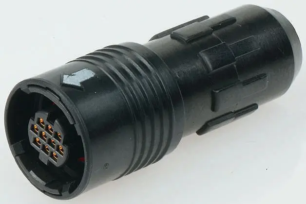 Produktfoto 1 von Hirose HR30 15.5 mm Miniature Rundsteckverbinder Stecker 12-polig Buchse 2A Kabel IP40, IP68
