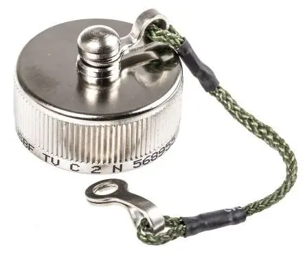 Produktfoto 1 von Amphenol Socapex USBF Staubkappe für USB-TV-Buchsen mit Kontermutter für raue Umgebungen, Stecker, IP40, Nickel