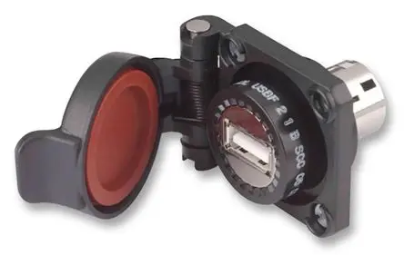 Produktfoto 1 von Amphenol Socapex USBFTV USB-Adapter, Buchse, IP54, Marinebronze