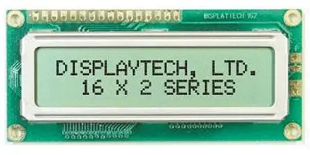 Produktfoto 1 von Displaytech 162C Monochrom LCD, Alphanumerisch LED Gelb 2 x 16, Hintergrund Grün, Parallel Interface