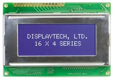 Produktfoto 1 von Displaytech Monochrom LCD, Alphanumerisch LED Gelb 4 x 16, Hintergrund Grün, Parallel Interface