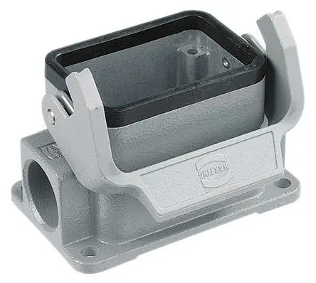 Produktfoto 1 von HARTING Han B Gehäuse für robusten Stromversorgungsstecker 1 Hebel 1, Oberfläche 6B Steckverbindergehäuse, IP65