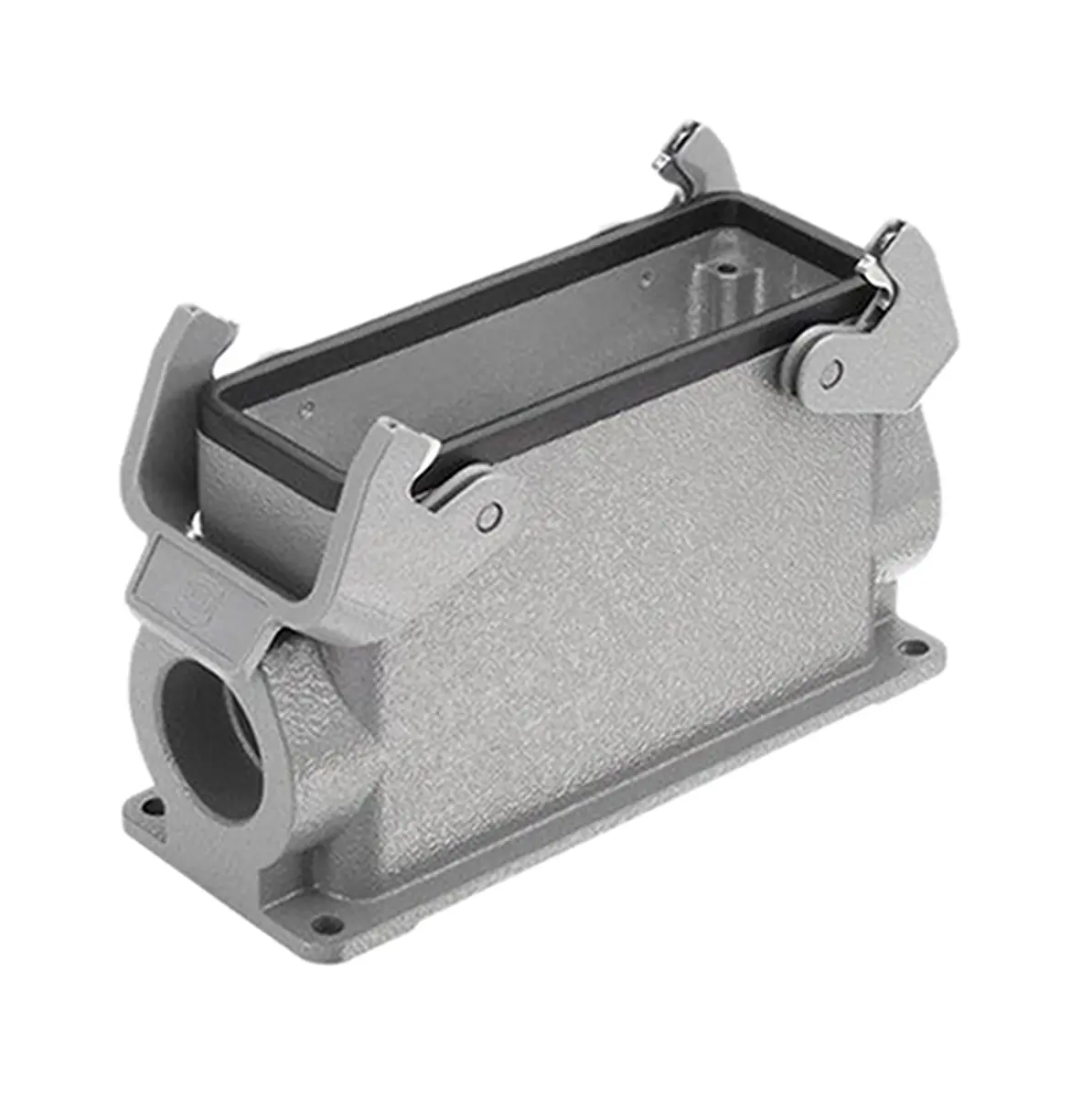 Produktfoto 1 von HARTING Han B Gehäuse für robusten Stromversorgungsstecker 2 Hebel 2, Oberfläche 24B Steckverbindergehäuse, IP40