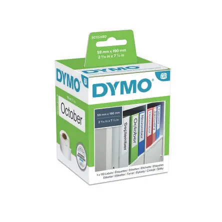 Produktfoto 1 von Dymo Etikette auf Rolle B. 190 mm für Dymo 450, Dymo 450 Twin Turbo, Dymo Wireless, Dymo 450 Turbo, Dymo 450 DUO, Dymo