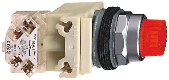 Produktfoto 1 von Schneider Electric Harmony 9001K Druckschalter Rot Beleuchtet Federrückstellung Panel Ø 30 mm, 1-poliger Umschalter / 10
