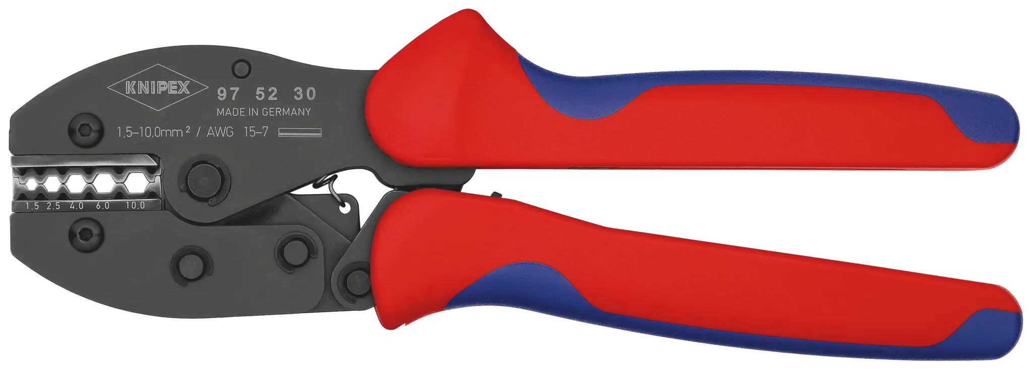 Produktfoto 1 von Knipex PreciForce Crimp-Werkzeug für Nicht isolierte Anschlussspleiße, 220 mm