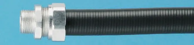 Produktfoto 1 von Kopex PSBF Leerrohr Stahl, Ø 20mm nom., Biegsam, Schwarz A ø 21mm I ø 14.6mm x 10m IP67