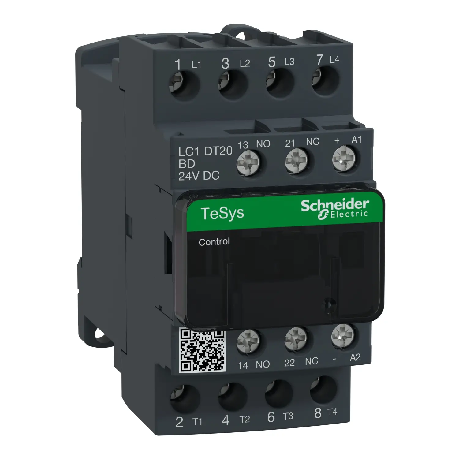 Produktfoto 1 von Schneider Electric LC1D Schütz 24 V dc-Spule, 4-polig, 690V ac / 20 A 24 V dc 1.56 W 4 Schließer Motorsteuerung