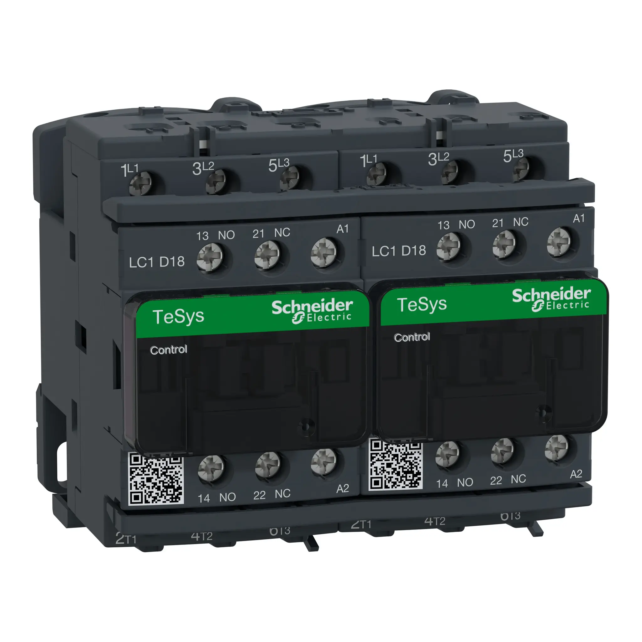Produktfoto 1 von Schneider Electric LC2D Schütz 24 V ac-Spule, 3-polig, 690V ac / 18 A 24 V ac 7.5 kW 3 Schließer Umkehrend