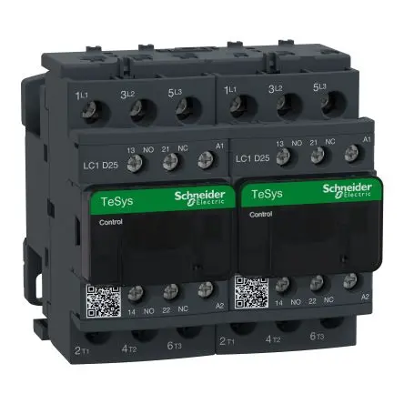 Produktfoto 1 von Schneider Electric TeSyS D Schütz 24V ac-Spule, 3-polig, 440V ac / 25 A 24V ac 11 kW 3 Schließer Motorsteuerung,