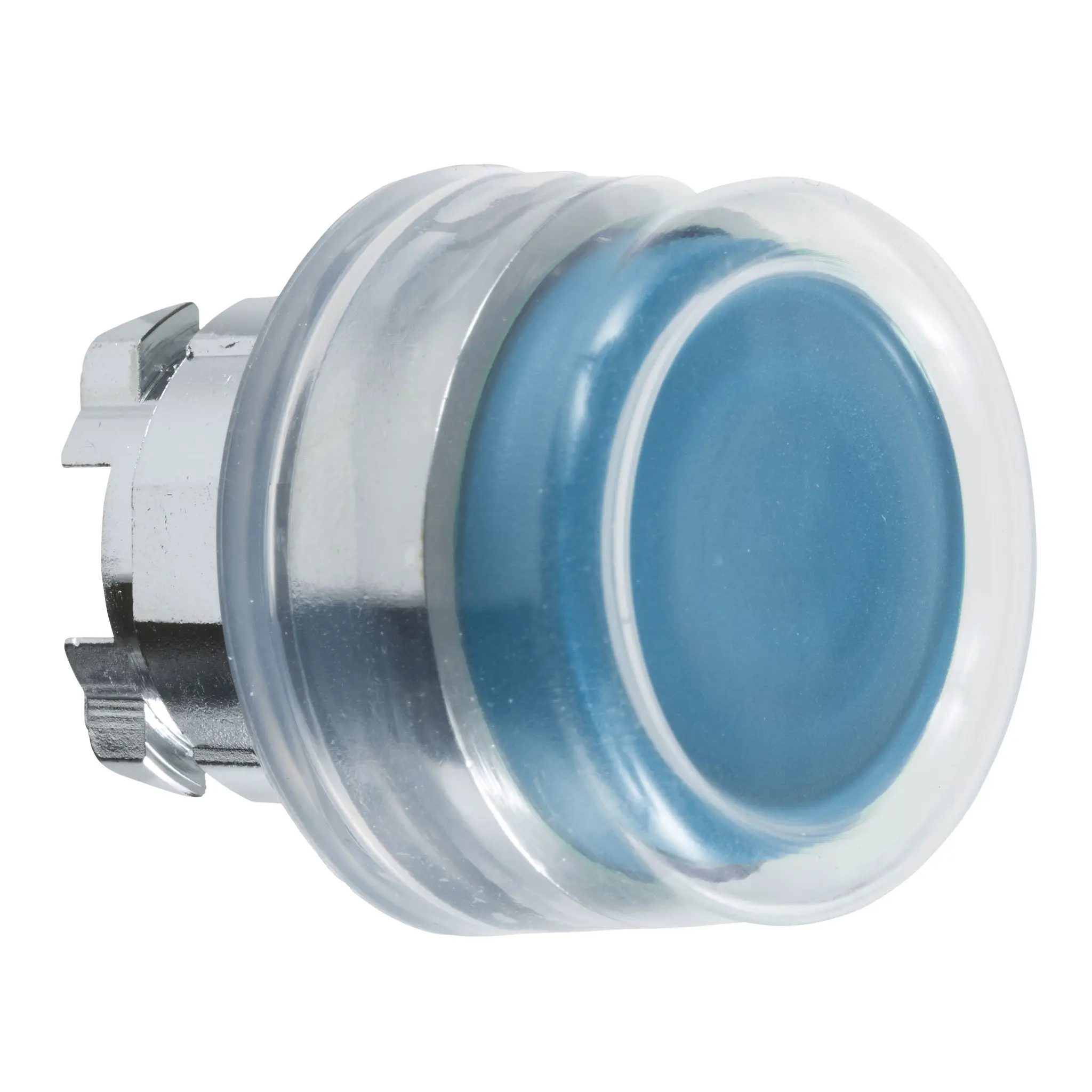 Produktfoto 1 von Schneider Electric Harmony Drucktastenkopf Ø 22 mm, Blau Federrückstellung Rund Rund Metall, IP66