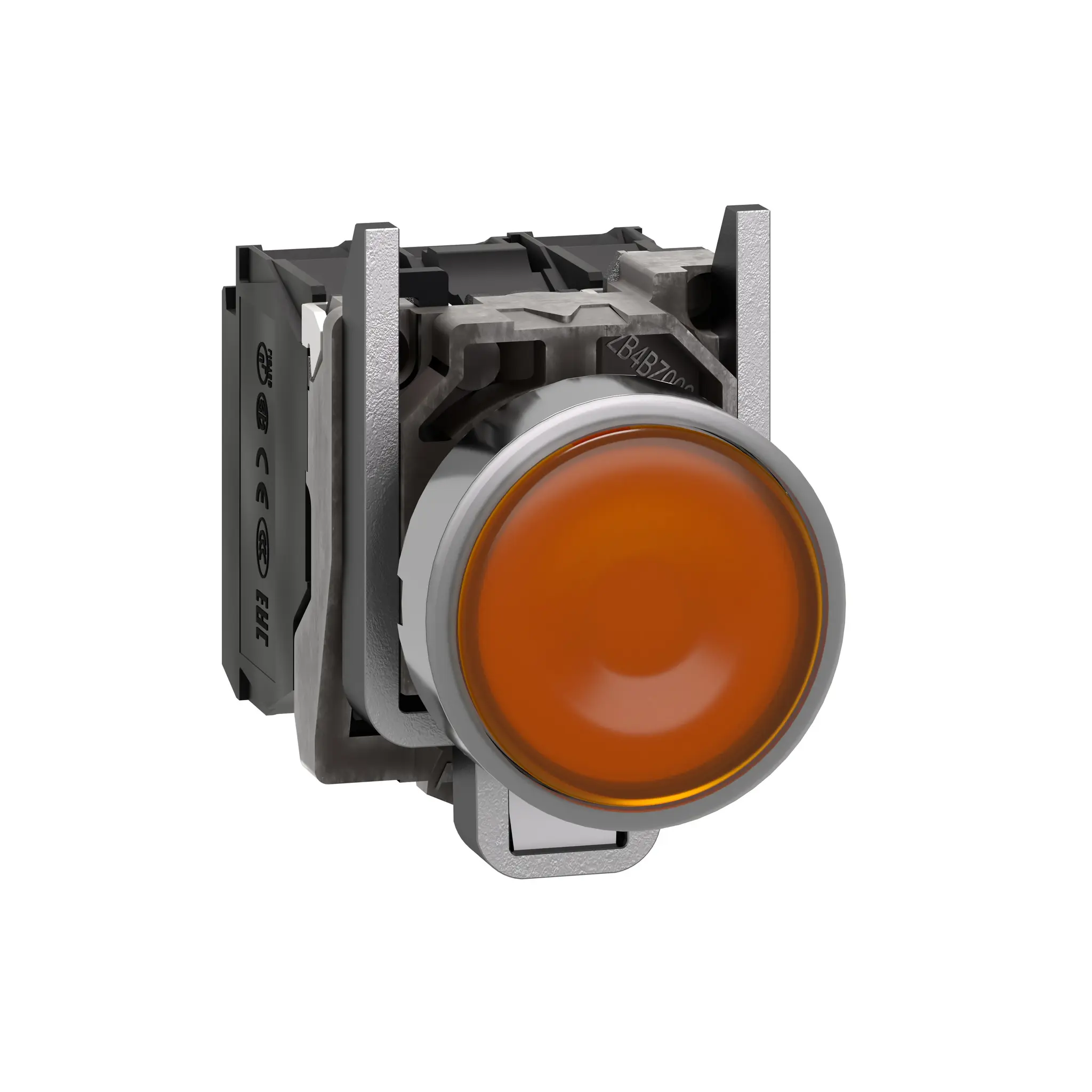 Produktfoto 1 von Schneider Electric Harmony XB4 Druckschalter Orange Beleuchtet Federrückstellung Panel Ø 22 mm, 1-poliger Umschalter /