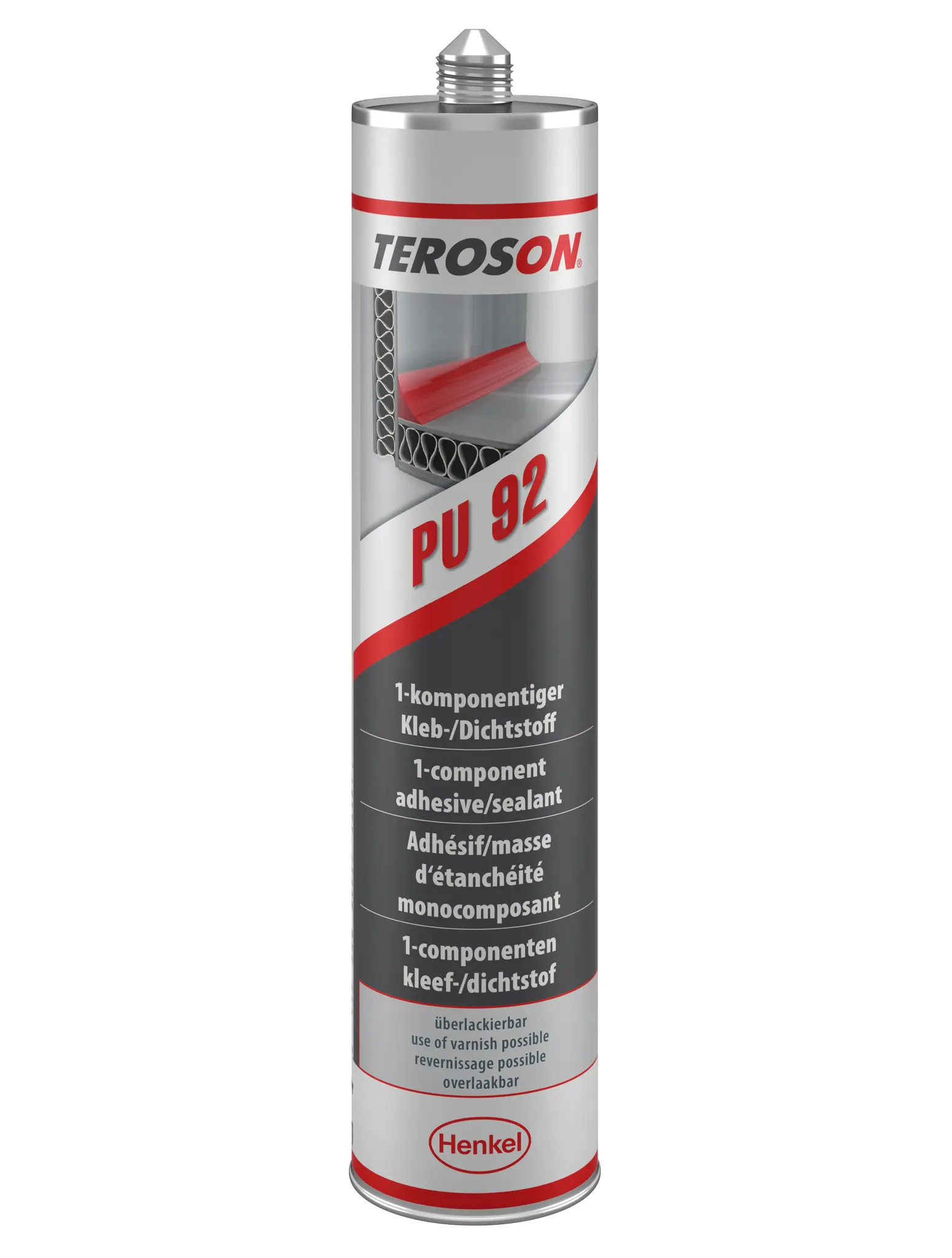 Produktfoto 1 von Teroson Terostat PU 92 Kontaktklebstoff Paste Weiß, Kartusche 310 ml, für Metall, Kunststoff