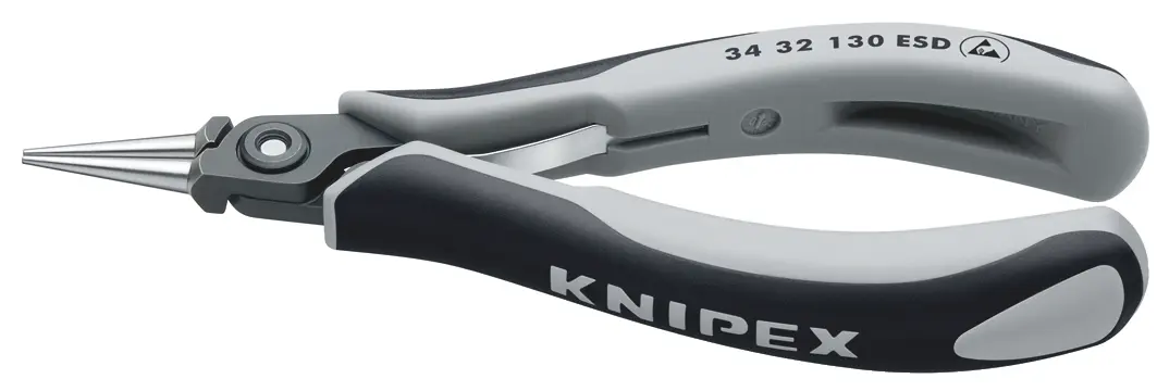Produktfoto 1 von Knipex 34 32 Rundzange / Backen 24mm Rund 134 mm ESD-Sicherheit Schließer (NO)