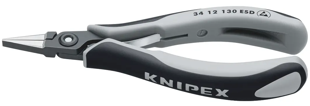 Produktfoto 1 von Knipex 34 12 Flachzange / Backen 22mm 130 mm ESD-Sicherheit