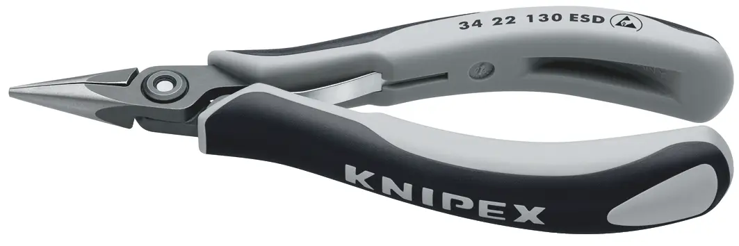 Produktfoto 1 von Knipex 34 22 Spitzzange / Backen 23mm Rund 132 mm ESD-Sicherheit