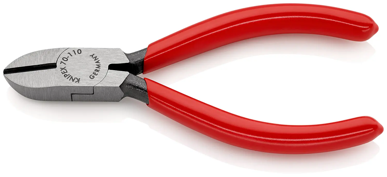 Produktfoto 1 von Knipex Knipex Mit abgeflachter Kante Seitenschneider Schließer (NO) 110 mm / Backen 10mm, Schneidleistung 3 mm