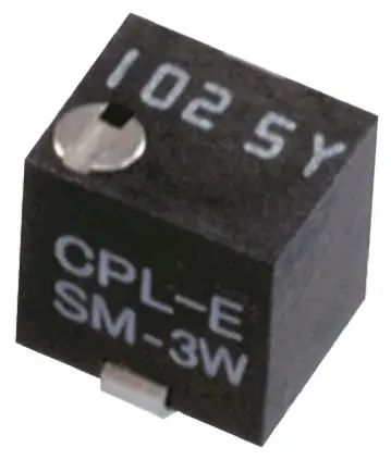 Produktfoto 1 von Nidec Components SM-3 11-Gang Oberfläche Trimm-Potentiometer, Einstellung von oben, 2 kΩ, 20 %, 0.125 W, J-Haken, L. 3.9