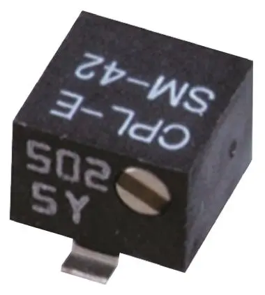 Produktfoto 1 von Nidec Components SM-42 11-Gang Oberfläche Trimm-Potentiometer, Einstellung von oben, 2 kΩ, 10 %, 0.25 W, SMD Gull-Wing,