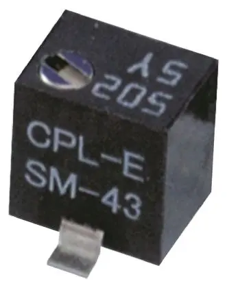 Produktfoto 1 von Nidec Components SM-43 5-Gang Oberfläche Trimm-Potentiometer, Einstellung von oben, 10 kΩ, 10 %, 0.25 W, SMD Gull-Wing,