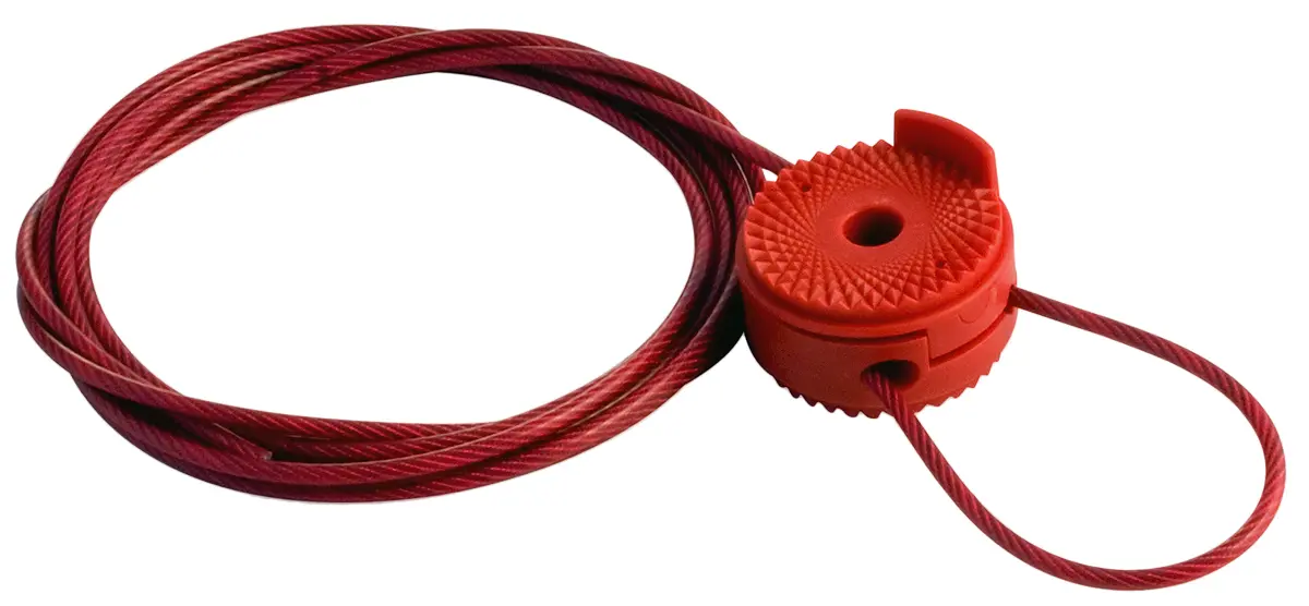 Produktfoto 1 von Brady Stahl Aussperrung Typ Absperr-Kabel, 1-fach Verriegelung, Rot