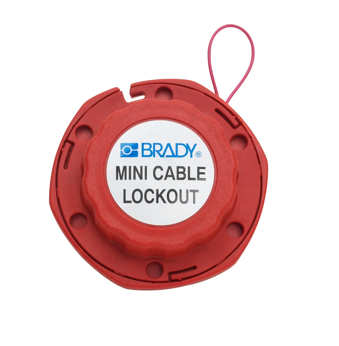 Produktfoto 1 von Brady Nylon glasfaserverstärkt Aussperrung Typ Kabelverriegelungsvorrichtung, 6-fach Verriegelung 7.87 mm, Rot