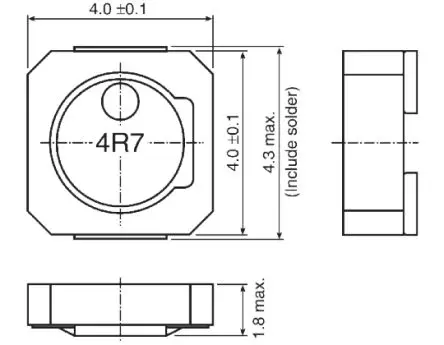 Produktfoto 1 von TDK VLCF Drosselspule mit Abschirmung, 10 μH 1.26 A mit Ferrit-Kern, 4018 Gehäuse ±20/±30 % Drahtgewickelt 4.3 mm