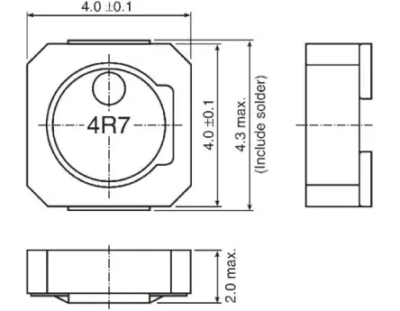 Produktfoto 1 von TDK VLCF Drosselspule mit Abschirmung, 10 μH 1.22 A mit Ferrit-Kern, 4020 Gehäuse ±20 % Drahtgewickelt 4.3 mm