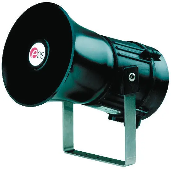 Produktfoto 1 von e2s E2xS1F  Elektronischer Signalgeber IP66, IP67 10 → 30 V dc 45-Ton 116dB Schwarz, Ø 181 mm